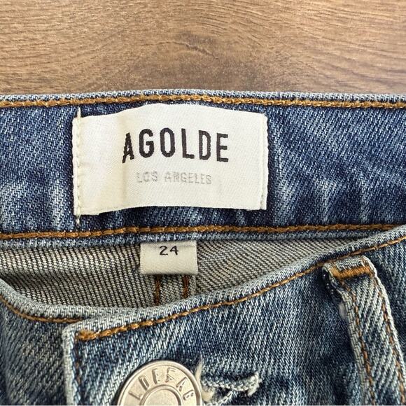 Agolde Toni Mid Rise Straight Jeans in Landmark Size 24 - Picture 7 of 12